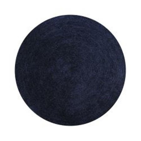 BETTER TRENDS Better Trends BRCR8RNV 8 in. Round Chenille Reversible Rug - Navy BRCR8RNV